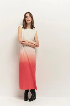 Robes & Combinaisons^One Step Rivo - Robe Longue Corail Maille Effet Deep Dye