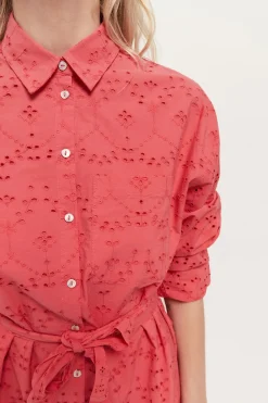 Robes & Combinaisons^One Step Romea - Robe Chemise Hibiscus En Broderie Anglaise