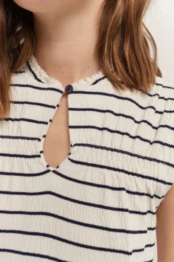 Robes & Combinaisons^One Step Romy - Robe Mariniere Ecrue Rayures Marine