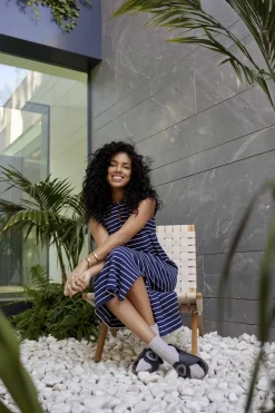 Robes & Combinaisons^One Step Romy - Robe Mariniere Estate Blue Rayures Ecrues