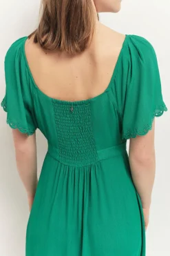 Robes & Combinaisons^One Step Ryoko - Robe Portefeuille Midi Green Grass