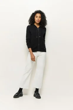 Pulls, Gilets & Sweats^One Step Taiga - Cardigan Noir A Capuche Et Clous