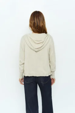 Pulls, Gilets & Sweats^One Step Tara - Cardigan Ficelle Tricot A Capuche Et Clous