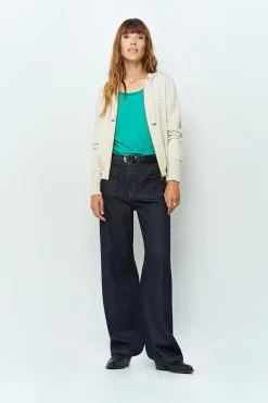 Pulls, Gilets & Sweats^One Step Tara - Cardigan Ficelle Tricot A Capuche Et Clous