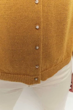Pulls, Gilets & Sweats^One Step Taste - Cardigan Miel Tricot Lurex Col Bateau