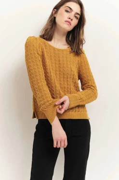 Pulls, Gilets & Sweats^One Step Tessa - Pull Miel Tricot Fin Ajoure