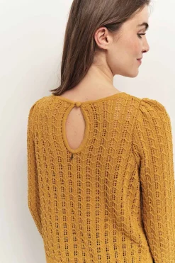Pulls, Gilets & Sweats^One Step Tessa - Pull Miel Tricot Fin Ajoure