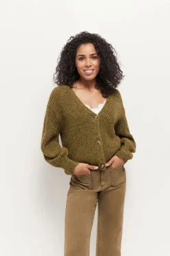 Pulls, Gilets & Sweats^One Step Thom - Cardigan Reversible Kaki Tricot