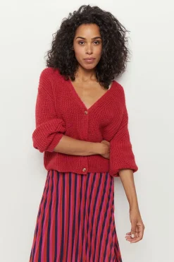 Pulls, Gilets & Sweats^One Step Thom - Cardigan Reversible Fuchsia Tricot