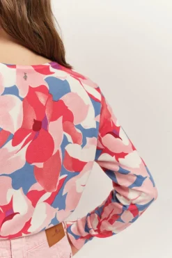 Pulls, Gilets & Sweats^One Step Tokay - Pull Hibiscus Tricot A Imprime Maxi Camelia