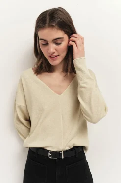 Pulls, Gilets & Sweats^One Step Tracy - Pull Coloris Platine En Tricot Fantaisie