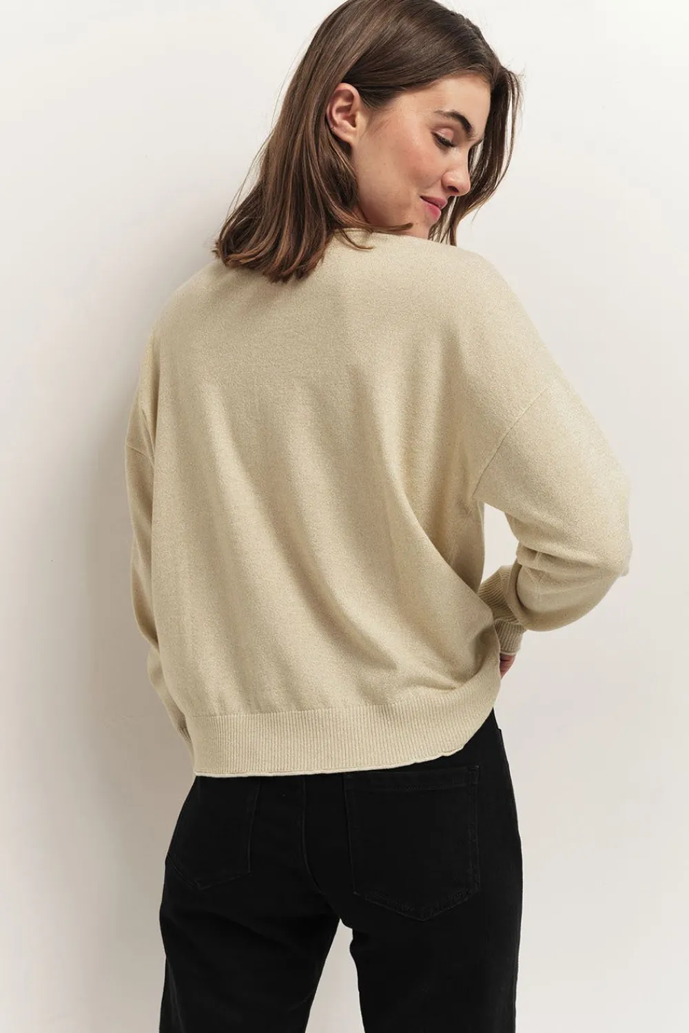 Pulls, Gilets & Sweats^One Step Tracy - Pull Coloris Platine En Tricot Fantaisie