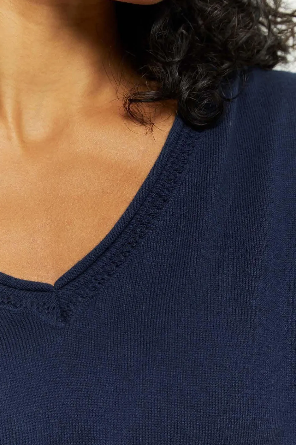 Pulls, Gilets & Sweats^One Step Tzar - Pull Marine Tricot Fin Avec Danseuse Dos