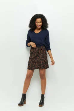 Pulls, Gilets & Sweats^One Step Tzar - Pull Marine Tricot Fin Avec Danseuse Dos