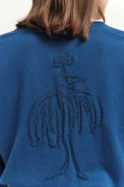 Pulls, Gilets & Sweats^One Step Tzar - Pull Santorin Blue Tricot Intarsia Danseuse Dos