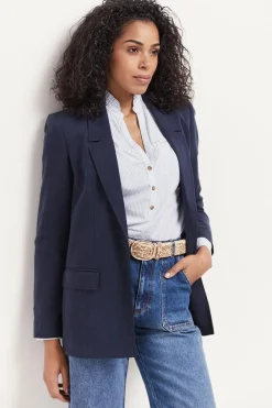 Vestes & Blousons^One Step Valand - Veste De Costume Marine En Lyocell®