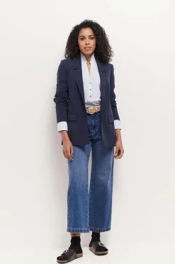 Vestes & Blousons^One Step Valand - Veste De Costume Marine En Lyocell®