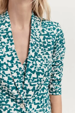 Vestes & Blousons^One Step Vinny - Veste De Costume Ecrue A Imprime Ecorce Urbaine